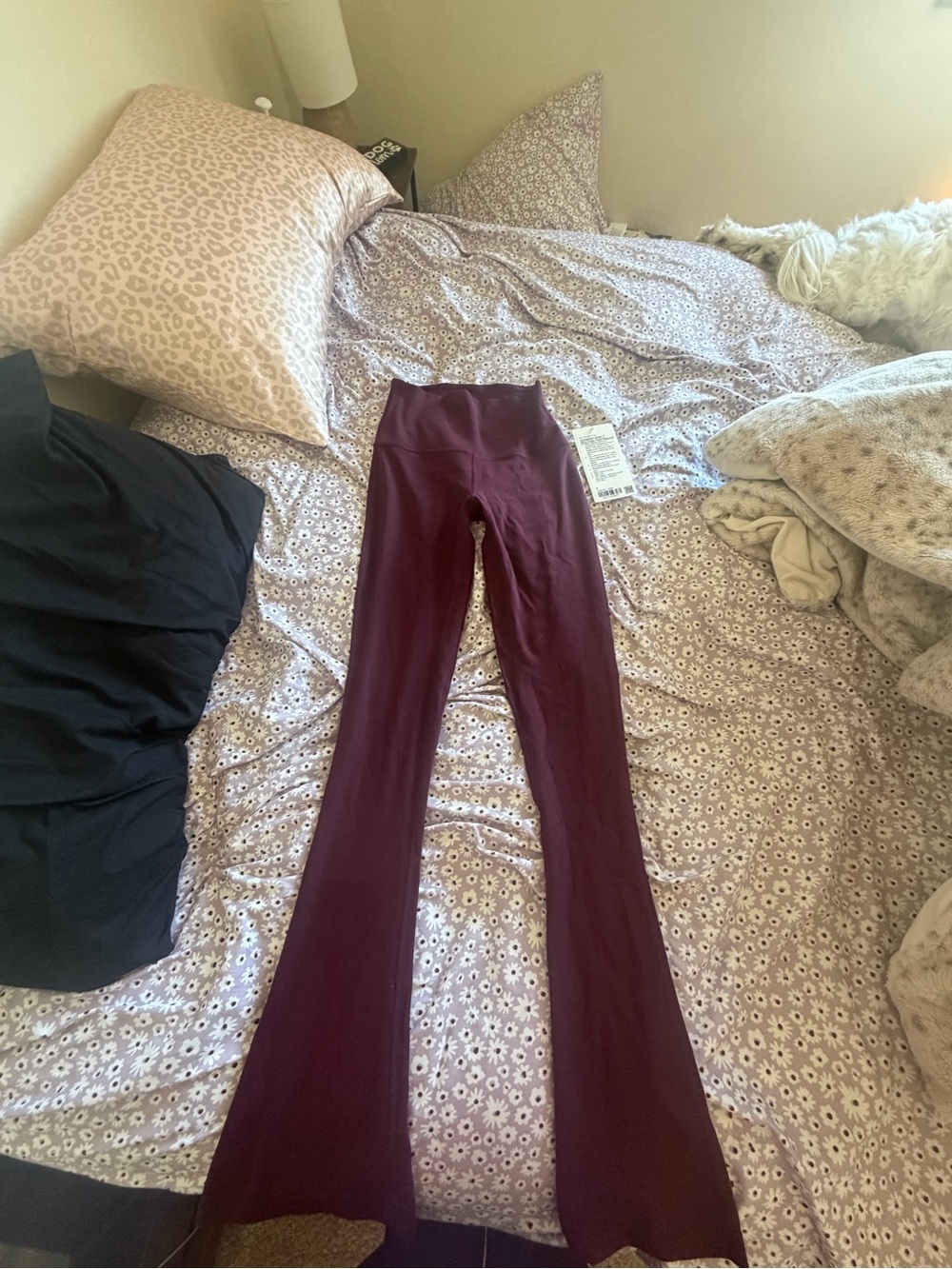 lululemon athletica Burgundy Boot-Cut Flare Leggings